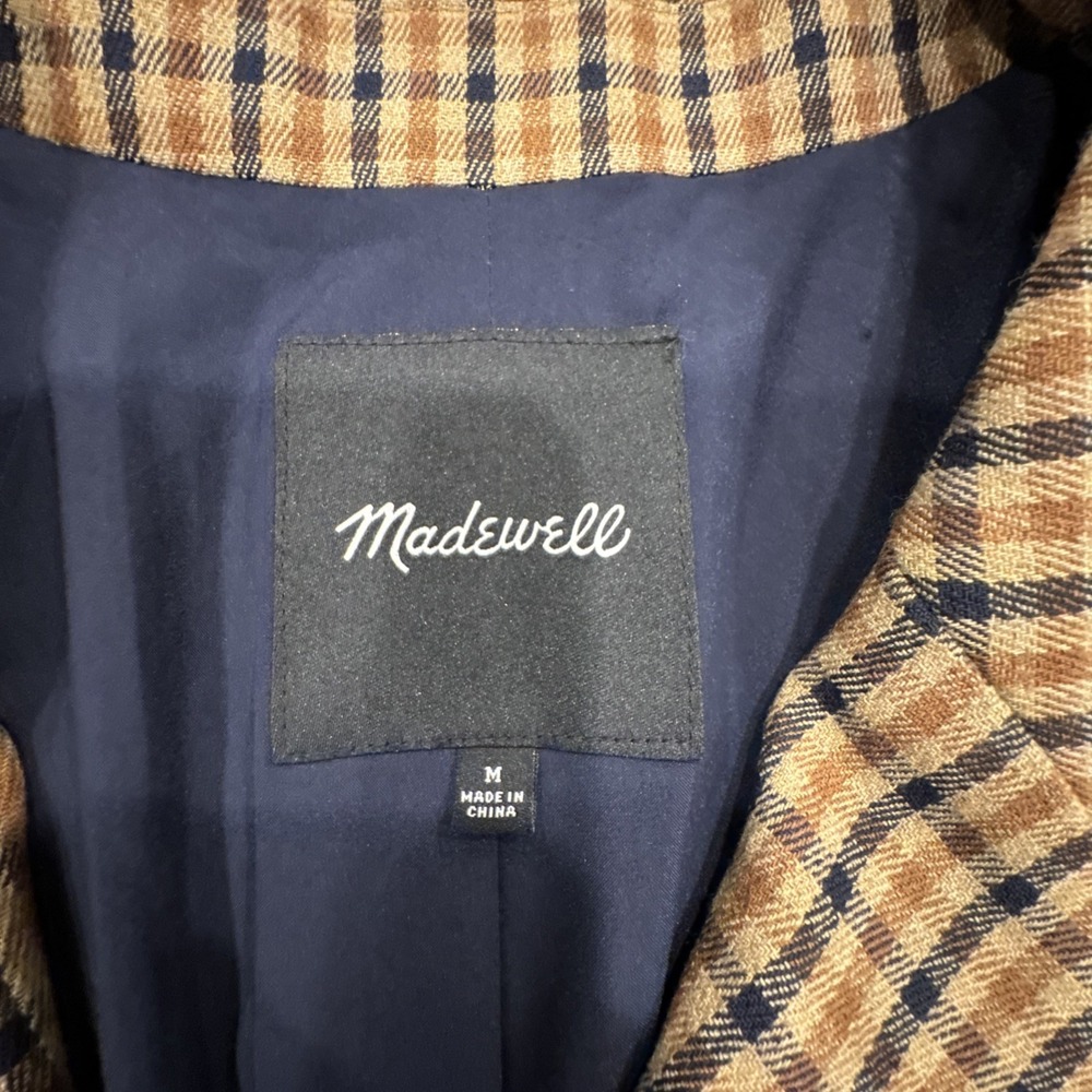 Madewell Caldwell Double Breasted Blazer in Mandell Plaid Size M #627 - Picture 4 of 11